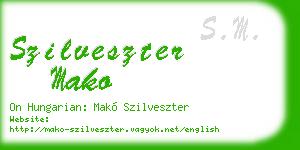 szilveszter mako business card