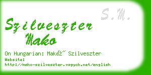 szilveszter mako business card